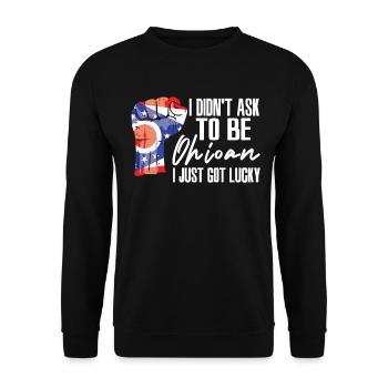 Ohioaner Amerikaner US-Patriot USA Gewachsen Ohio - Unisex Pullover - Schwarz - Vorne - Alina (178cm) & Michal (187cm)