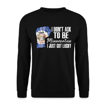 Minnesotan, Américain, Patriote américain, États-Unis - Sweat-shirt Unisexe - noir - Devant - Alina (178cm) & Michal (187cm)
