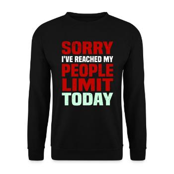 Misanthrope Antisocial Introvert - Unisex Sweatshirt - black - Front - Alina (178cm) & Michal (187cm)