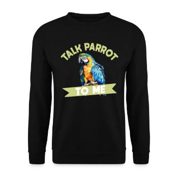 Perruche Perruche Oiseau Perruche Propriétaire - Sweat-shirt Unisexe - noir - Devant - Alina (178cm) & Michal (187cm)