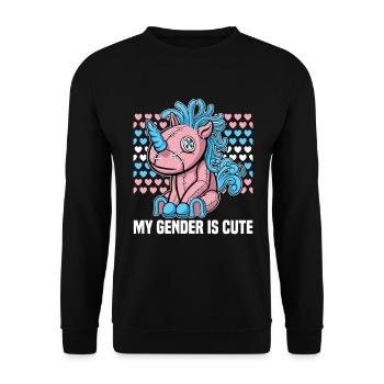 Bisexell Transgender Pride Day LGBT - Unisex Pullover - Schwarz - Vorne - Alina (178cm) & Michal (187cm)