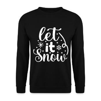 Let It Snow - Schnee d’hiver - Sweat-shirt Unisexe - noir - Devant - Alina (178cm) & Michal (187cm)