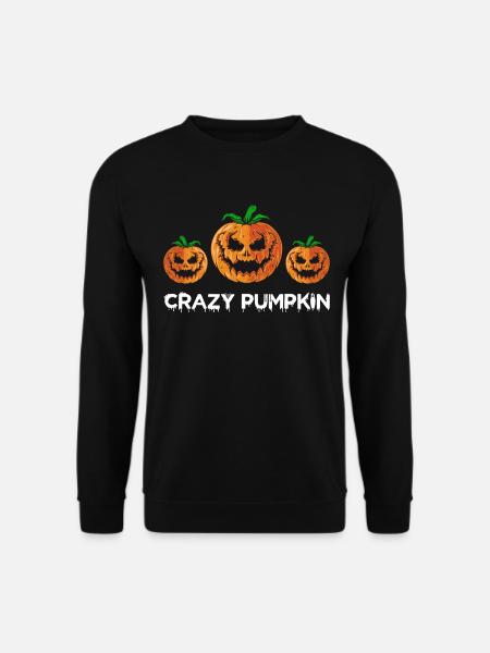 Crazy Pumpkin Halloween Pumpkin - Unisex Pullover - Schwarz