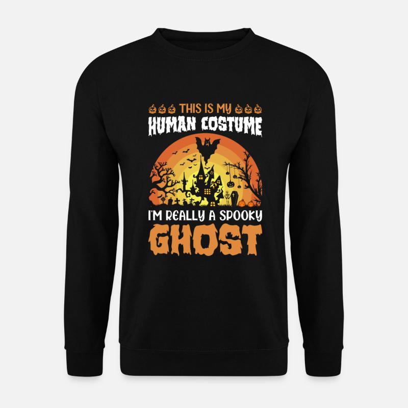 Halloween Ghost Spooky Ghost - Drôle d’Halloween Gho - Sweat-shirt Unisexe - noir