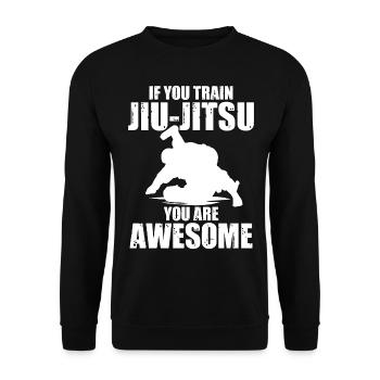Si vous vous entraînez au Jiu-Jitsu, vous êtes génial - Sweat-shirt Unisexe - noir - Devant - Alina (178cm) & Michal (187cm)