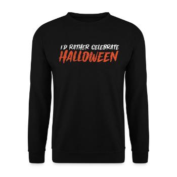 31 octobre Halloween - Je préfère fêter la sainteté - Sweat-shirt Unisexe - noir - Devant - Alina (178cm) & Michal (187cm)