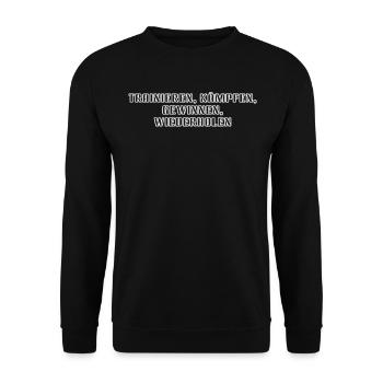 Fitness - Entraînez-vous, combattez, gagnez, - Sweat-shirt Unisexe - noir - Devant - Alina (178cm) & Michal (187cm)