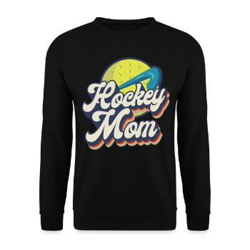Field Hockey Mom Retro Hockey Mom - Unisex Sweatshirt - black - Front - Alina (178cm) & Michal (187cm)