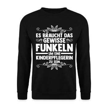 Erzieherin Kindergärtnerin Kinderpflegerin - Unisex Pullover - Schwarz - Vorne - Alina (178cm) & Michal (187cm)