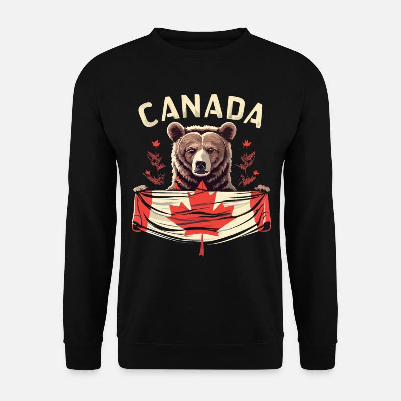 Canada Bear Flag - Unisex Sweatshirt - black