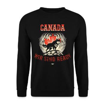 Canadian Flair: Nature and Wildlife - Unisex Sweatshirt - black - Front - Alina (178cm) & Michal (187cm)