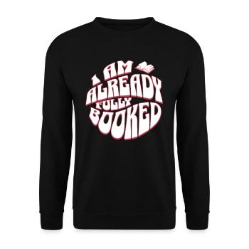 I'm Fully Booked - Bücher Retro Englisch Lehrer - Unisex Pullover - Schwarz - Vorne - Alina (178cm) & Michal (187cm)
