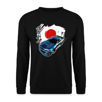 Jdm / Tuning / Turbocharger / Rims / Chiptuning - Unisex Sweatshirt - black - Front - Alina (178cm) & Michal (187cm)
