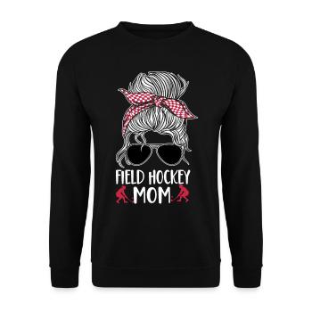 Field Hockey Mom Sunglasses Field - Unisex Pullover - Schwarz - Vorne - Alina (178cm) & Michal (187cm)