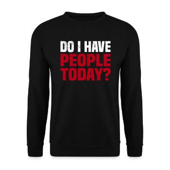Misanthrope Antisocial Introvert - Unisex Sweatshirt - black - Front - Alina (178cm) & Michal (187cm)