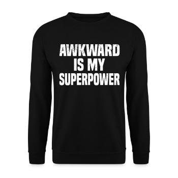 Misanthrope Antisocial Introvert - Unisex Sweatshirt - black - Front - Alina (178cm) & Michal (187cm)