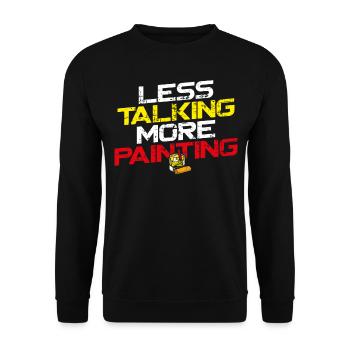 House Painter Decorator Less - Unisex Pullover - Schwarz - Vorne - Alina (178cm) & Michal (187cm)