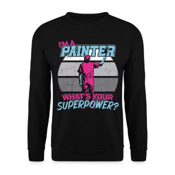 House Painter Decorator I'm A - Unisex Pullover - Schwarz - Vorne - Alina (178cm) & Michal (187cm)