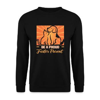 Hunderettungs Designs Für Tierrechtsaktivisten - Unisex Pullover - Schwarz - Vorne - Alina (178cm) & Michal (187cm)