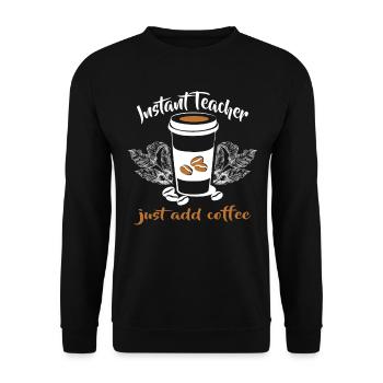 I Like Coffee Gift Ideas Coffee Lover - Unisex Sweatshirt - black - Front - Alina (178cm) & Michal (187cm)