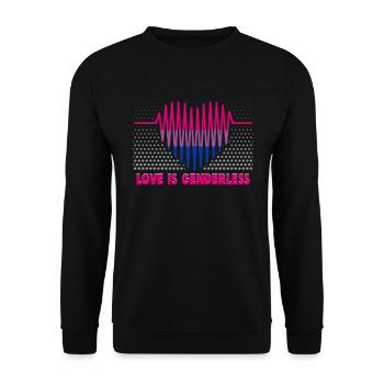 Bisexell Transgender Pride Day LGBT - Unisex Pullover - Schwarz - Vorne - Alina (178cm) & Michal (187cm)
