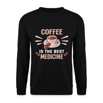 I Like Coffee Gift Ideas Coffee Lover - Unisex Sweatshirt - black - Front - Alina (178cm) & Michal (187cm)