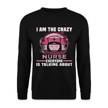 Infirmière Anniversaire Design Soignant Médecin - Sweat-shirt Unisexe - noir - Devant - Alina (178cm) & Michal (187cm)
