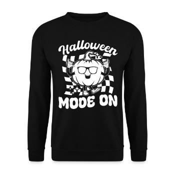 Mode Halloween activé - Drôle de citrouille d’Halloween - Sweat-shirt Unisexe - noir - Devant - Alina (178cm) & Michal (187cm)