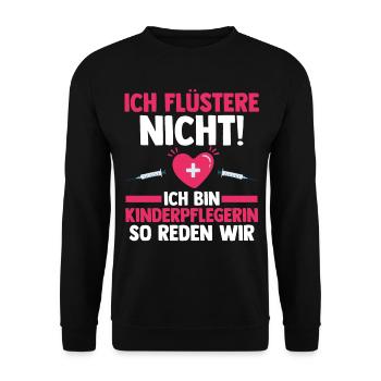 Erzieherin Kindergärtnerin Kinderpflegerin - Unisex Pullover - Schwarz - Vorne - Alina (178cm) & Michal (187cm)