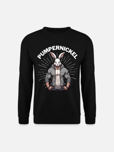 Pumpernickel Hase Powerlifting Gewichtheben - Unisex Pullover - Schwarz