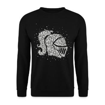 Chevalier Chevalier Armure Casque Croisé Chevaliers Templiers - Sweat-shirt Unisexe - noir - Devant - Alina (178cm) & Michal (187cm)