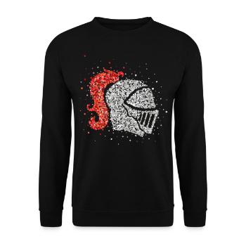 Knight Knight Armor Helmet Knight's Helmet Knights Templar - Unisex Sweatshirt - black - Front - Alina (178cm) & Michal (187cm)