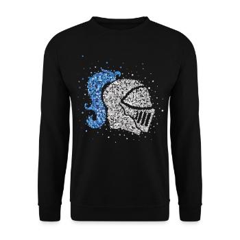 Knight Knight's Armor Helmet Knight's Helmet Medieval - Unisex Sweatshirt - black - Front - Alina (178cm) & Michal (187cm)
