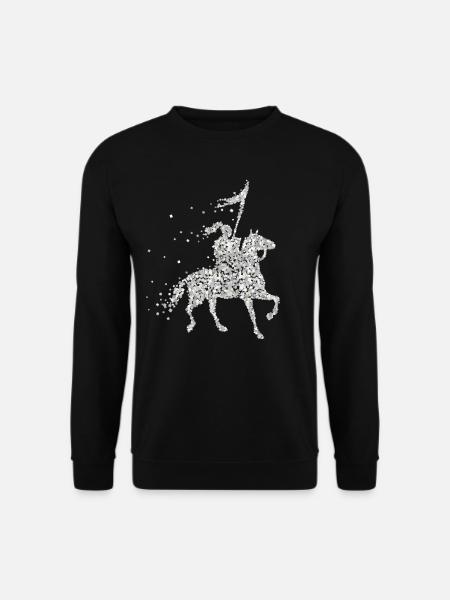 Chevalier Chevaux Croisé Lance Armure de chevalier - Sweat-shirt Unisexe - noir