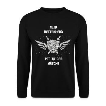 Ritter Kostümersatz Kettenhemd Ritterrüstung - Unisex Pullover - Schwarz - Vorne - Alina (178cm) & Michal (187cm)