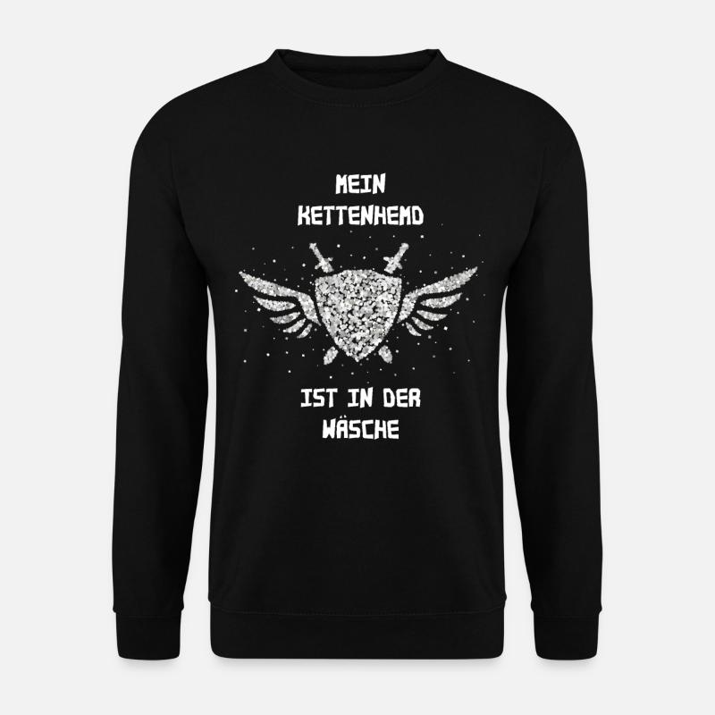 Ritter Kostümersatz Kettenhemd Ritterrüstung - Unisex Pullover - Schwarz