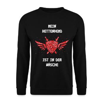 Ritter Ersatzkostüm Ritterrüstung Mittelaltermarkt - Unisex Pullover - Schwarz - Vorne - Alina (178cm) & Michal (187cm)