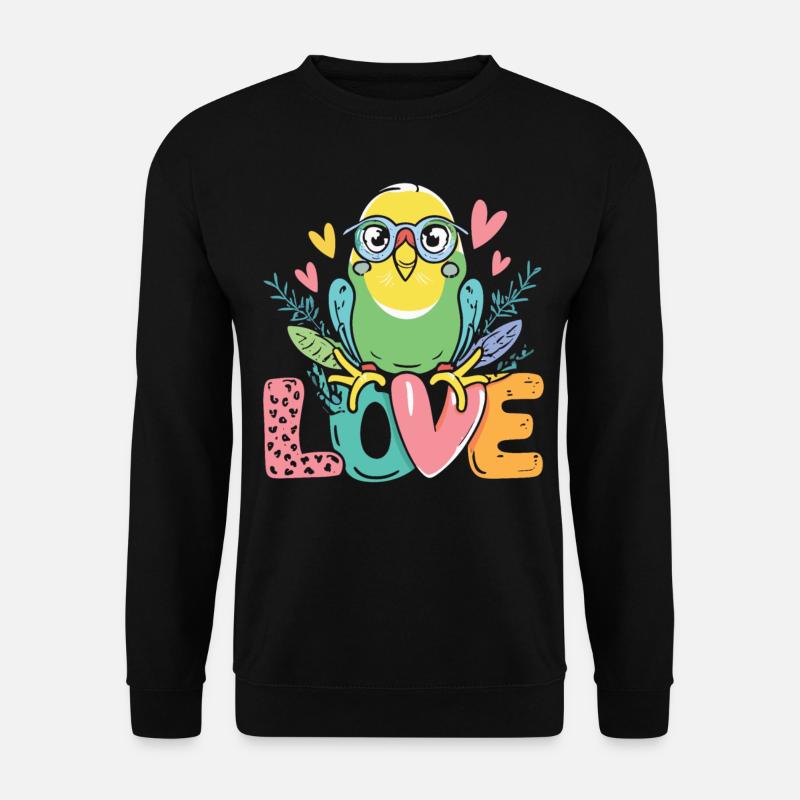 Loving Budgie Design - Unisex Sweatshirt - black
