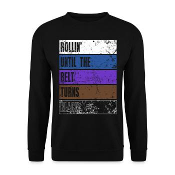 Ceinture de Jiu Jitsu Brésilien Couleurs Cadeau BJJ - Sweat-shirt Unisexe - noir - Devant - Alina (178cm) & Michal (187cm)