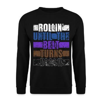 Ceinture de Jiu Jitsu Brésilien Couleurs Cadeau BJJ - Sweat-shirt Unisexe - noir - Devant - Alina (178cm) & Michal (187cm)