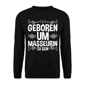 Physiotherapeutin Massage Masseurin - Unisex Pullover - Schwarz - Vorne - Alina (178cm) & Michal (187cm)