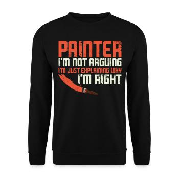 House Painter Decorator Painter - Unisex Pullover - Schwarz - Vorne - Alina (178cm) & Michal (187cm)