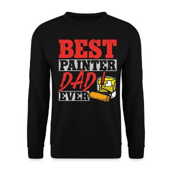 House Painter Decorator Dad Best - Unisex Sweatshirt - black - Front - Alina (178cm) & Michal (187cm)