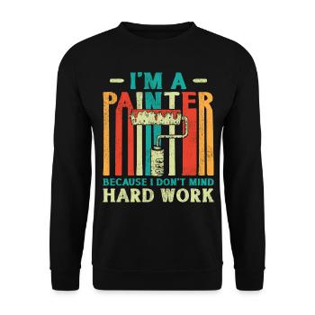 House Painter Decorator I'm A - Unisex Sweatshirt - black - Front - Alina (178cm) & Michal (187cm)