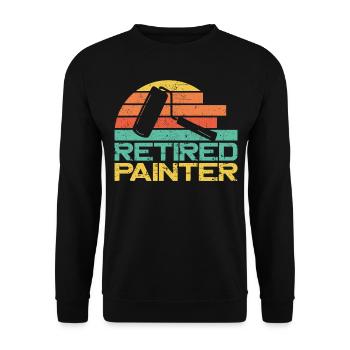 House Painter Decorator Retirement - Unisex Sweatshirt - black - Front - Alina (178cm) & Michal (187cm)