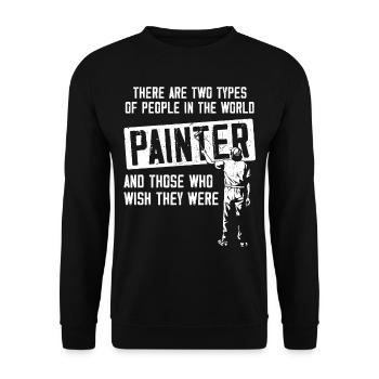 House Painter Decorator There Are - Unisex Sweatshirt - black - Front - Alina (178cm) & Michal (187cm)