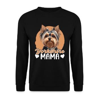 Yorkshire Terrier Mama - Unisex Pullover - Schwarz - Vorne - Alina (178cm) & Michal (187cm)