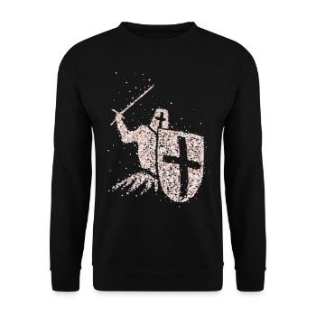 Knights Crusader Knights Templar Knight Armor - Unisex Sweatshirt - black - Front - Alina (178cm) & Michal (187cm)