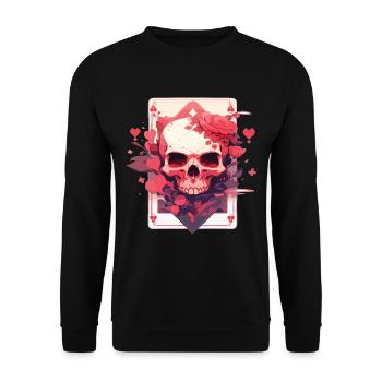 Poker Joueur de poker Jeu de cartes de casino - Sweat-shirt Unisexe - noir - Devant - Alina (178cm) & Michal (187cm)