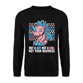 Bisexell Transgender Pride Day LGBT - Unisex Pullover - Schwarz - Vorne - Alina (178cm) & Michal (187cm)